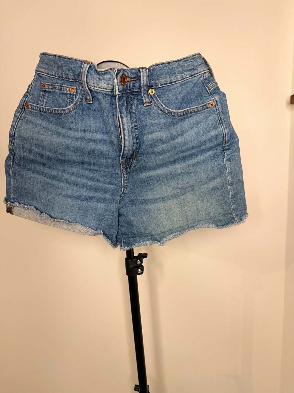 J.Crew Women's High Waisted Denim Cutoff Shorts (Raw Hem)